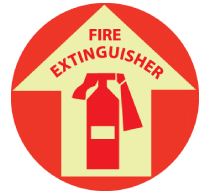 Glow Fire Extinguisher Sign